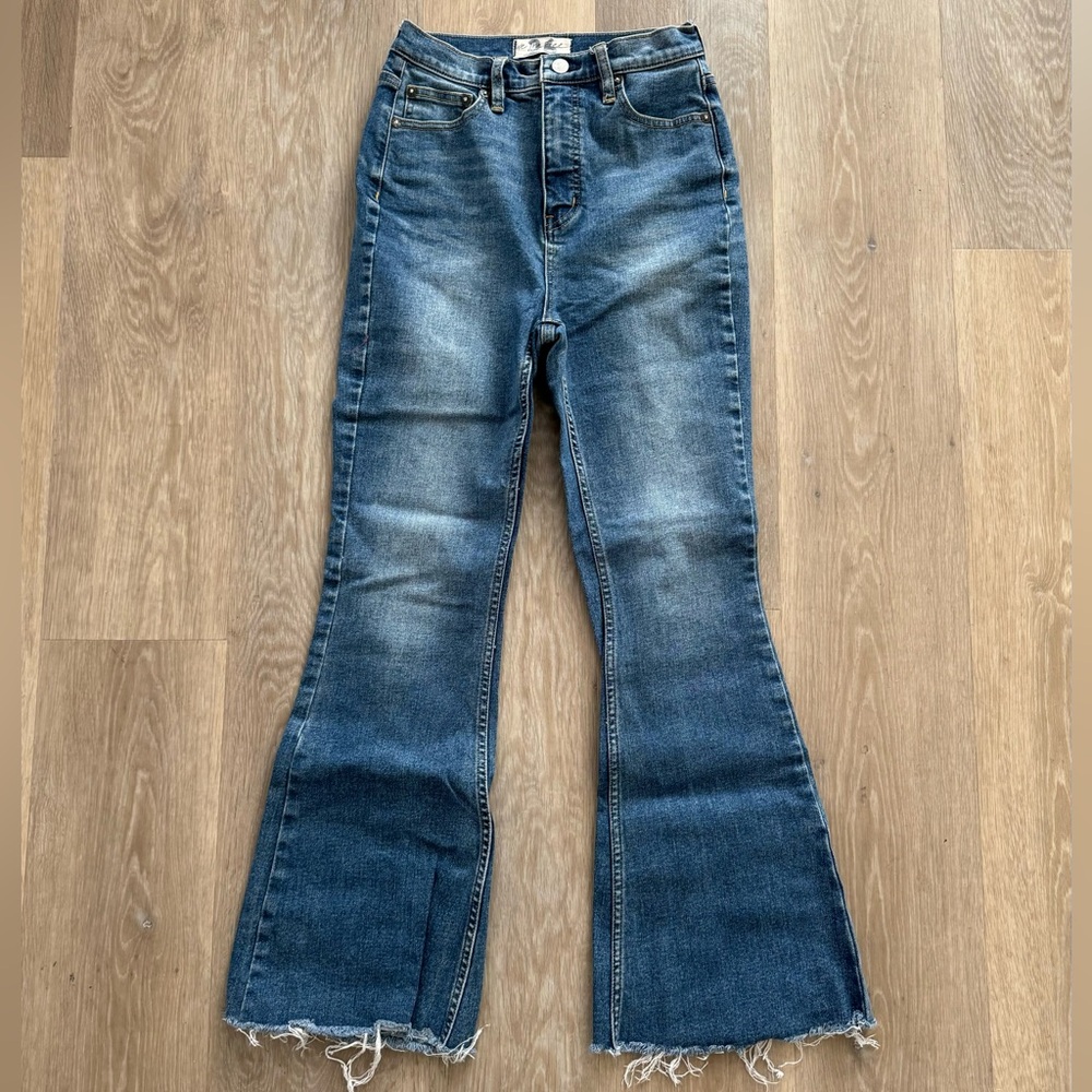 Free People Crvy High Rise Boot Cut Jeans
